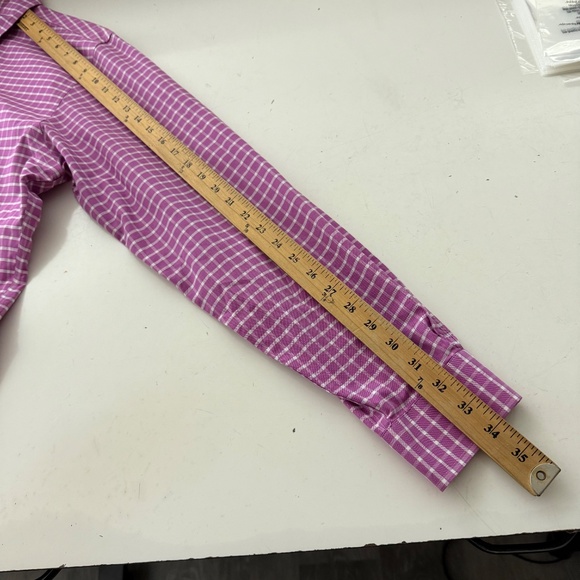 Brooks Brothers Light Lavender Royal Logo Button Down Shirt Mens LARGE SLIM FIT - Picture 7 of 8